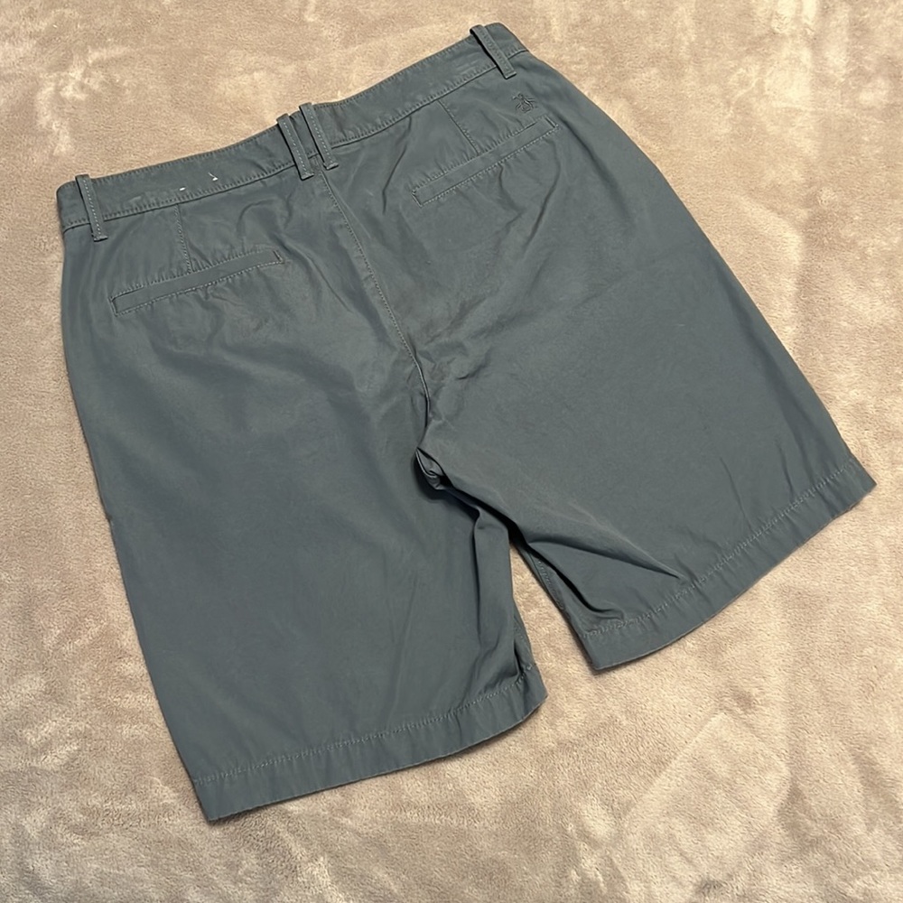 Men's Original Penguin Blue Chino Shorts - Picture 5 of 16